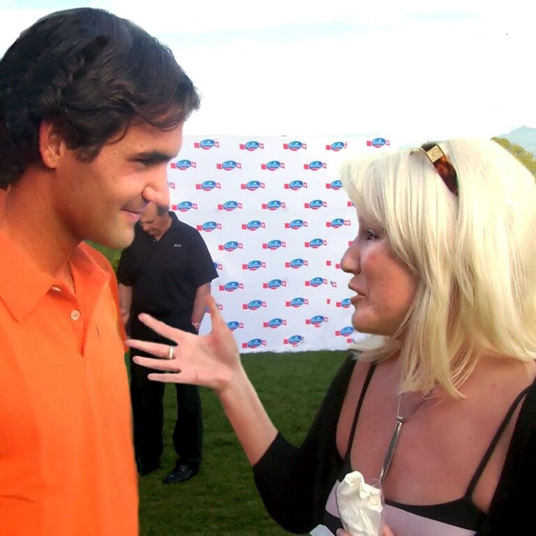 Daphne Barak with Roger Federer