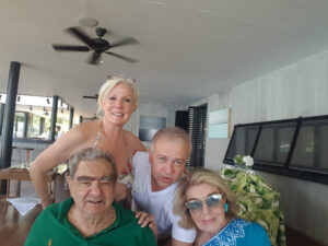 Daphne Barak with Vardinoyannis of Greece